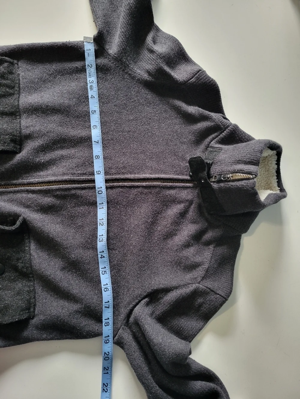 Banana Republic Sherpa Cadet Dark Charcoal Mens Jacket S